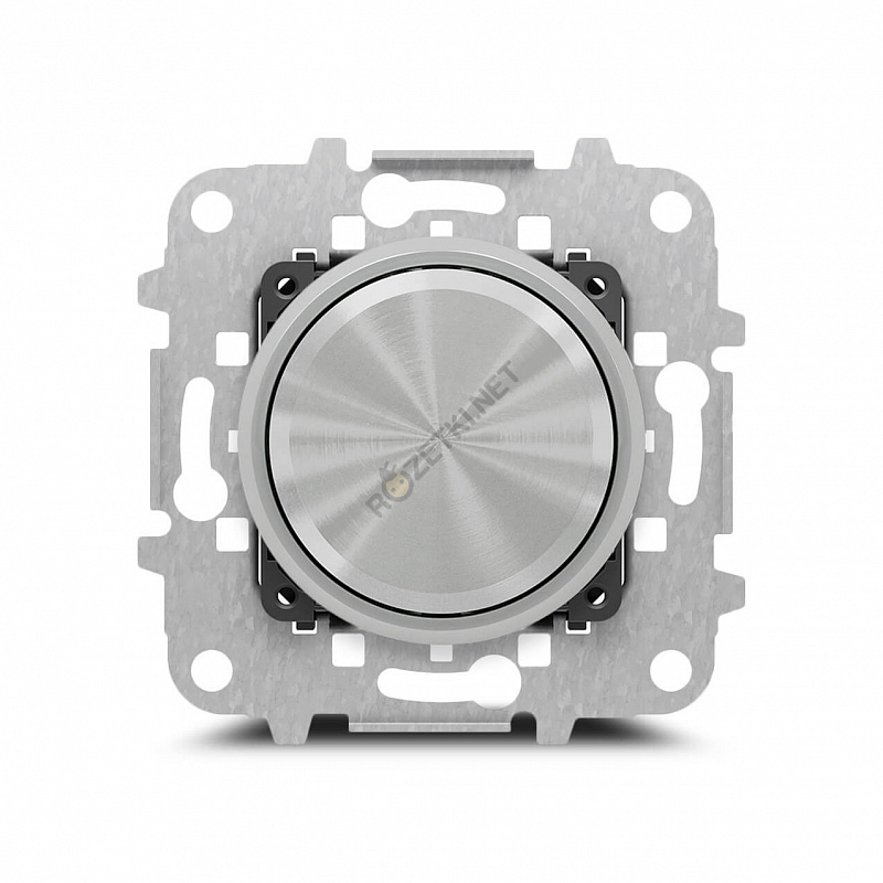 Niessen Skymoon Светорегулятор (диммер) поворотно-нажимной 10-250 Вт/ВА, для LED 2-100Вт, Сталь