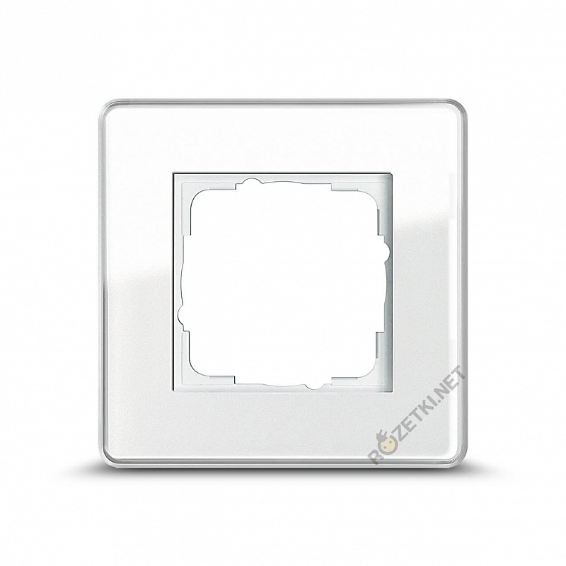 Gira Esprit Glass C Стекло Белое Рамка 1-ая
