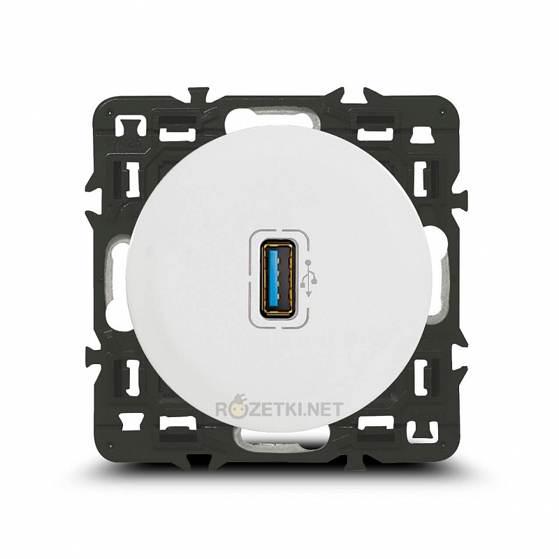 Legrand Celiane Розетка USB, одинарная с разъемом (передача данных), Белый
